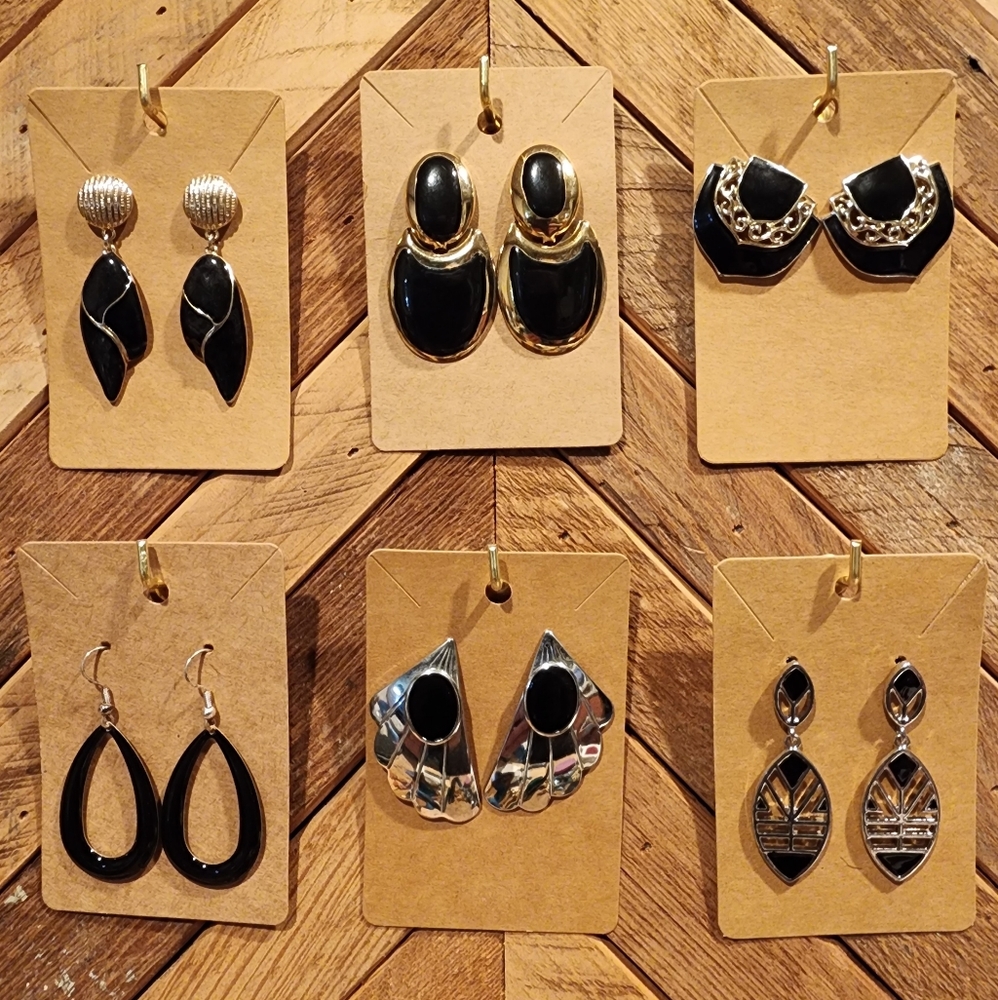 Lot of BLACK earrings